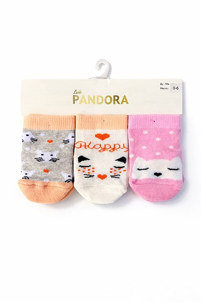 Pandora Kız Bebe Çorap 12li