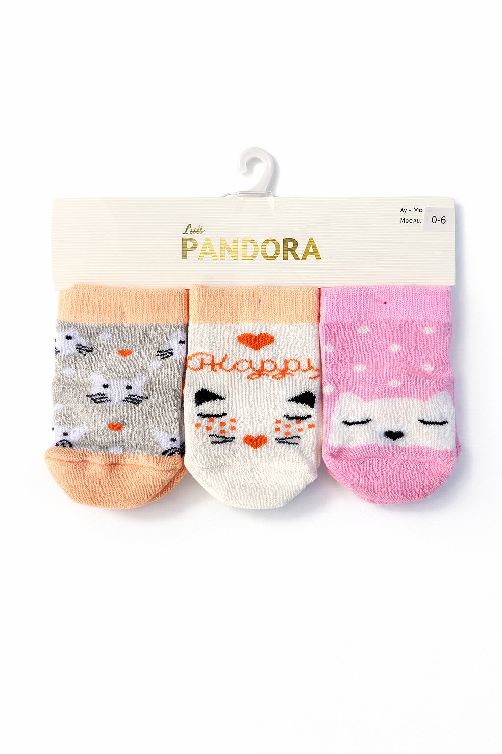 Pandora Kız Bebe Çorap 12li - 1