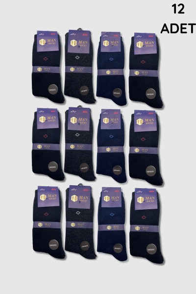 YG Erkek Dikişsiz Havlu Çorap 12'li Paket